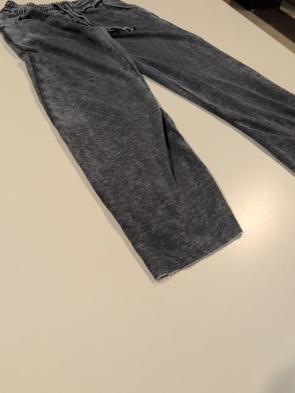 Like An Angel Pants Womens M Straight Leg Faded Sweatpants Solid Pockets - Picture 6 of 9